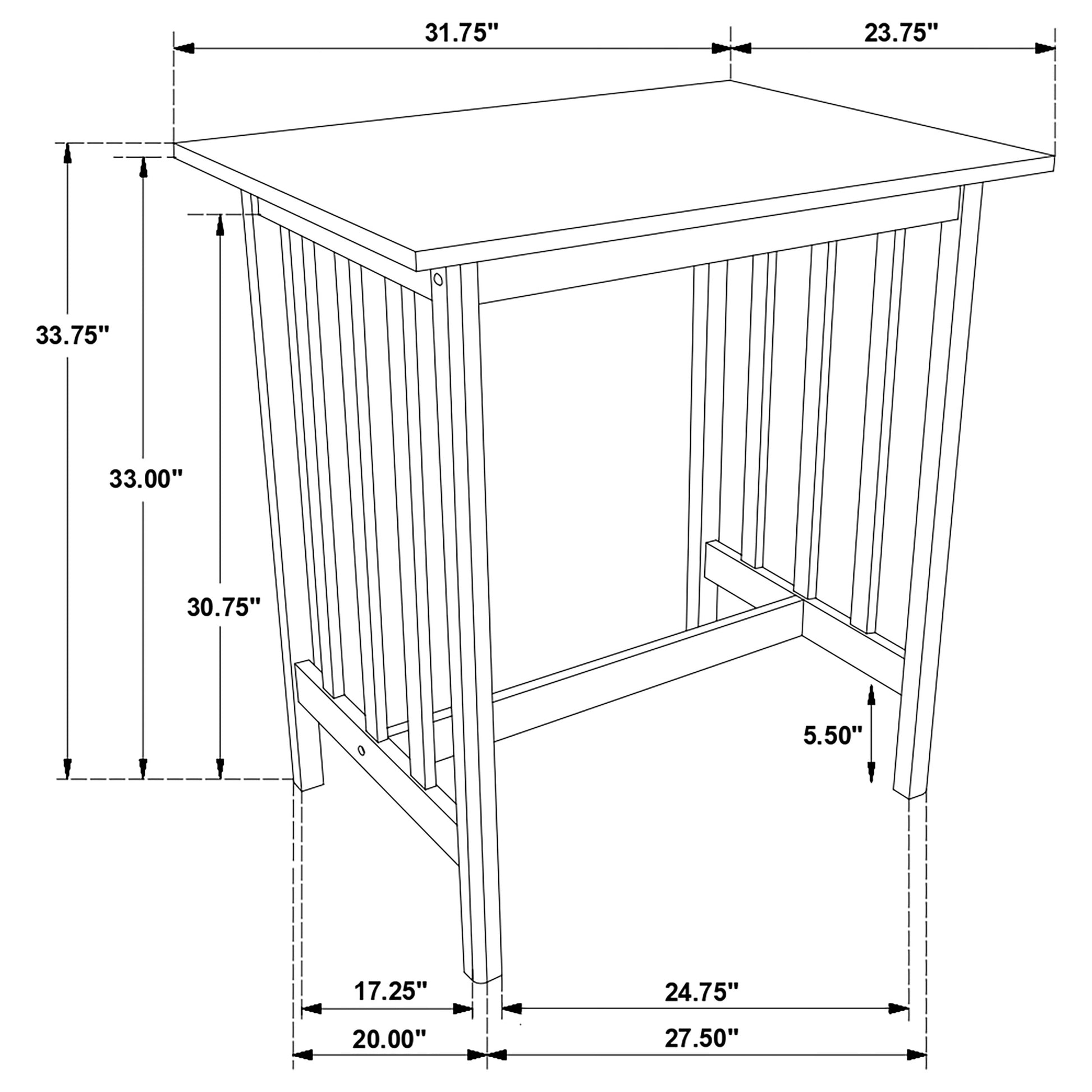 3 Pc Counter Height Dining Set