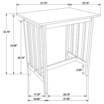 3 Pc Counter Height Dining Set