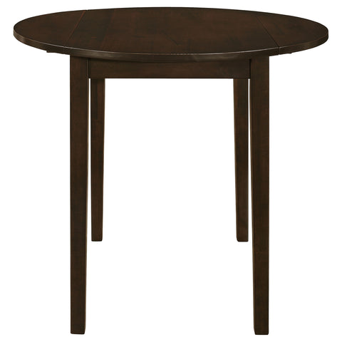 Gemma 3-piece Round Drop Leaf Dining Table Set CappuccinoCappuccino