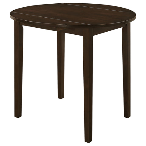 Gemma 3-piece Round Drop Leaf Dining Table Set CappuccinoCappuccino
