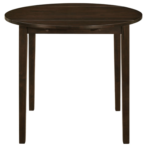 Gemma 3-piece Round Drop Leaf Dining Table Set CappuccinoCappuccino