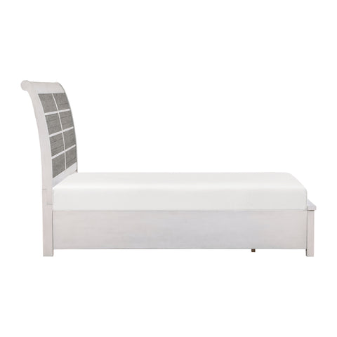 Nutmeg (3) Eastern King Platform Bed with Footboard Storage