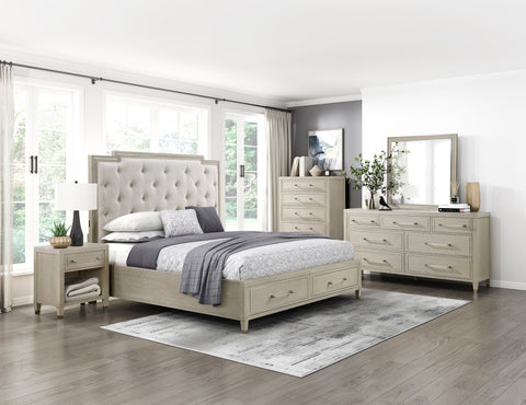 Croydon (3) Eastern King Platform Bed with Footboard Storage