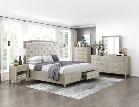Croydon (3) Eastern King Platform Bed with Footboard Storage