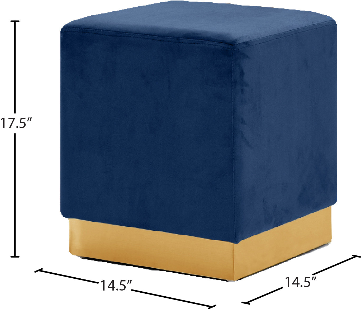 dexter navy velvet ottoman/stool