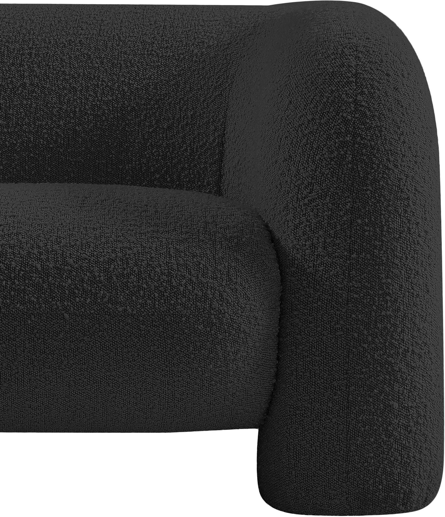 milo black boucle fabric chair c