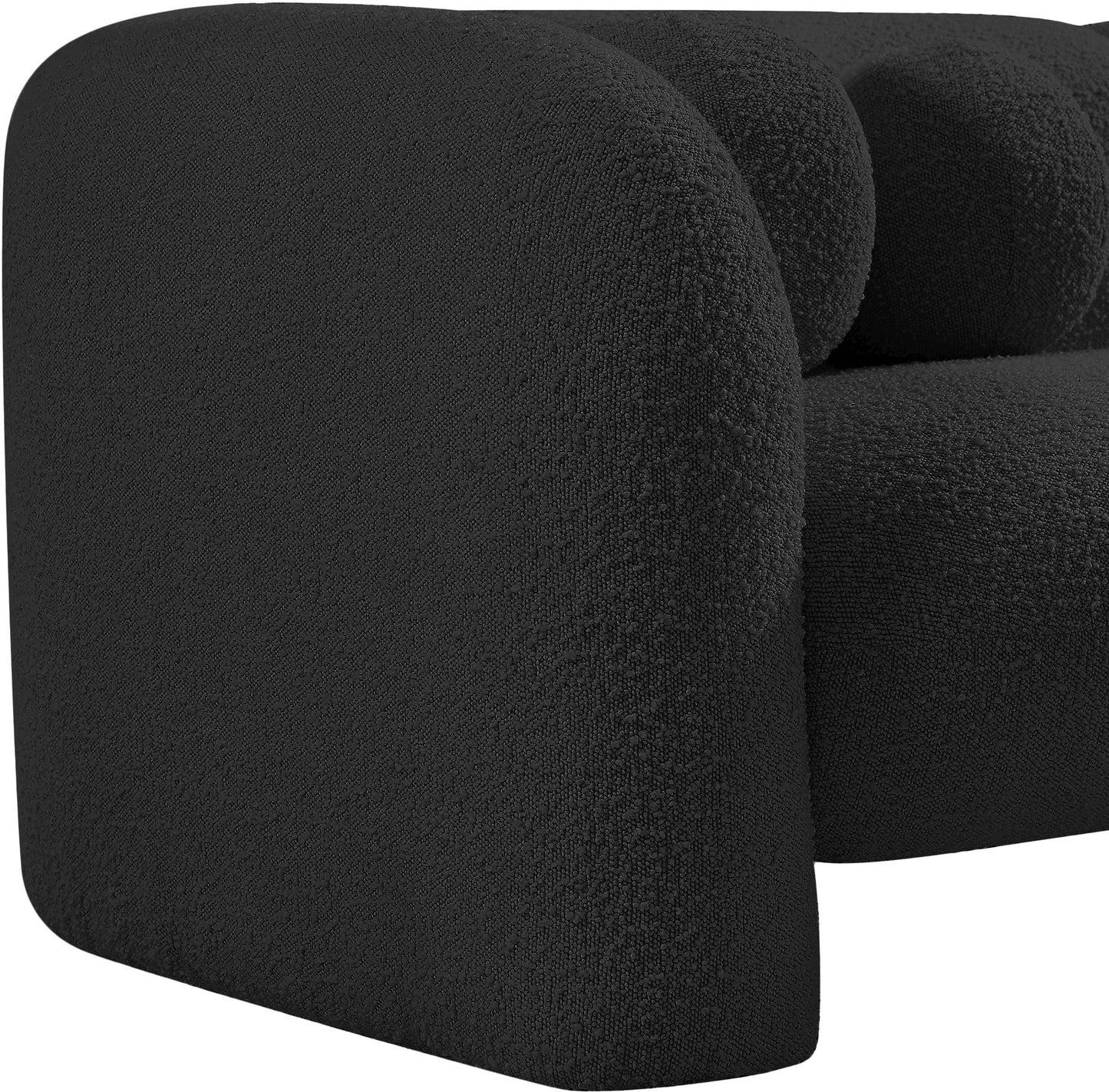 milo black boucle fabric chair c