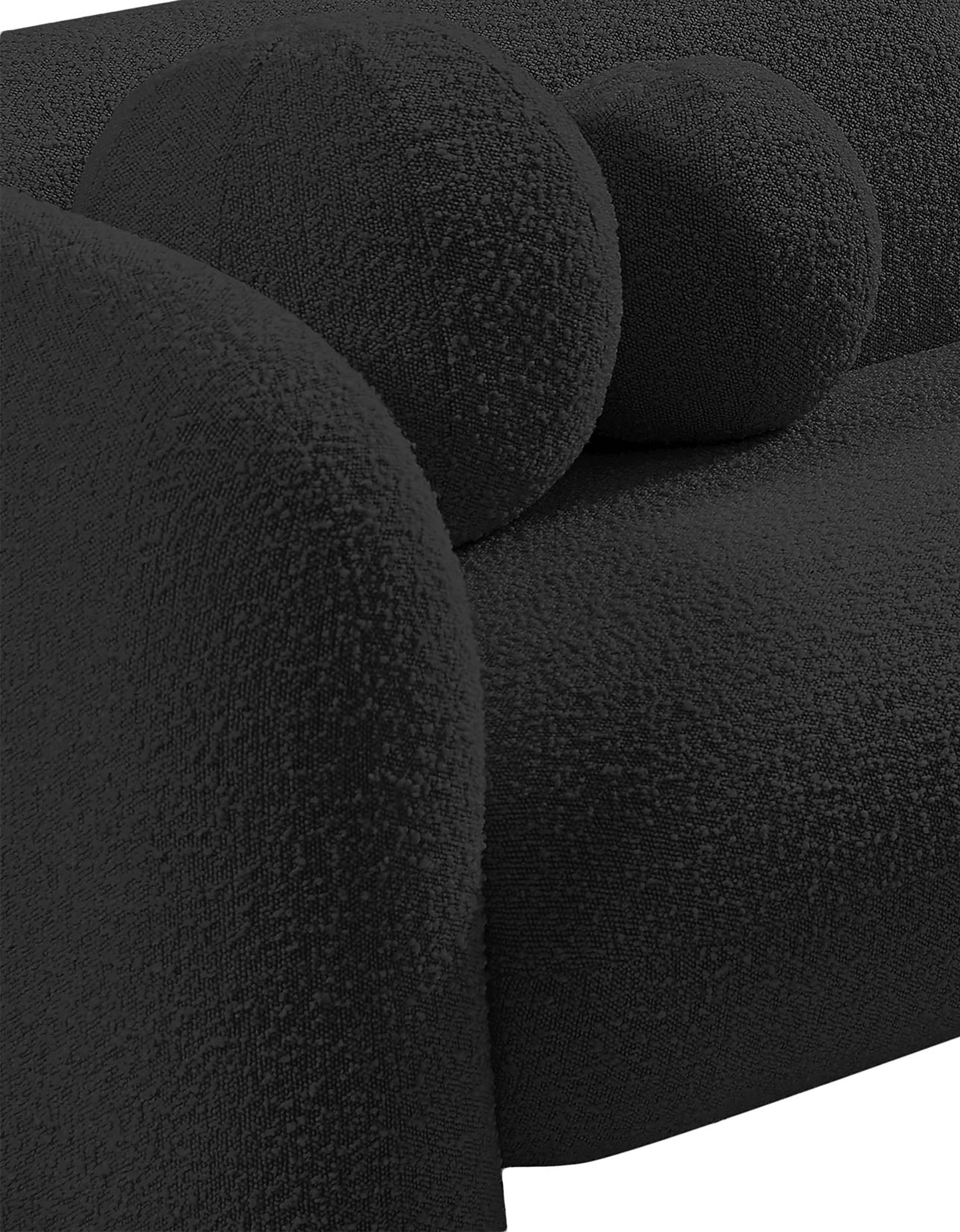 milo black boucle fabric chair c