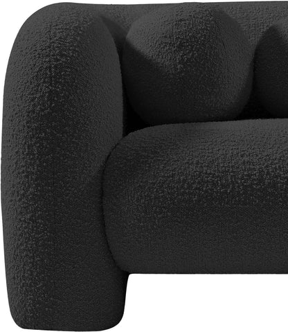 Milo Black Boucle Fabric Chair C