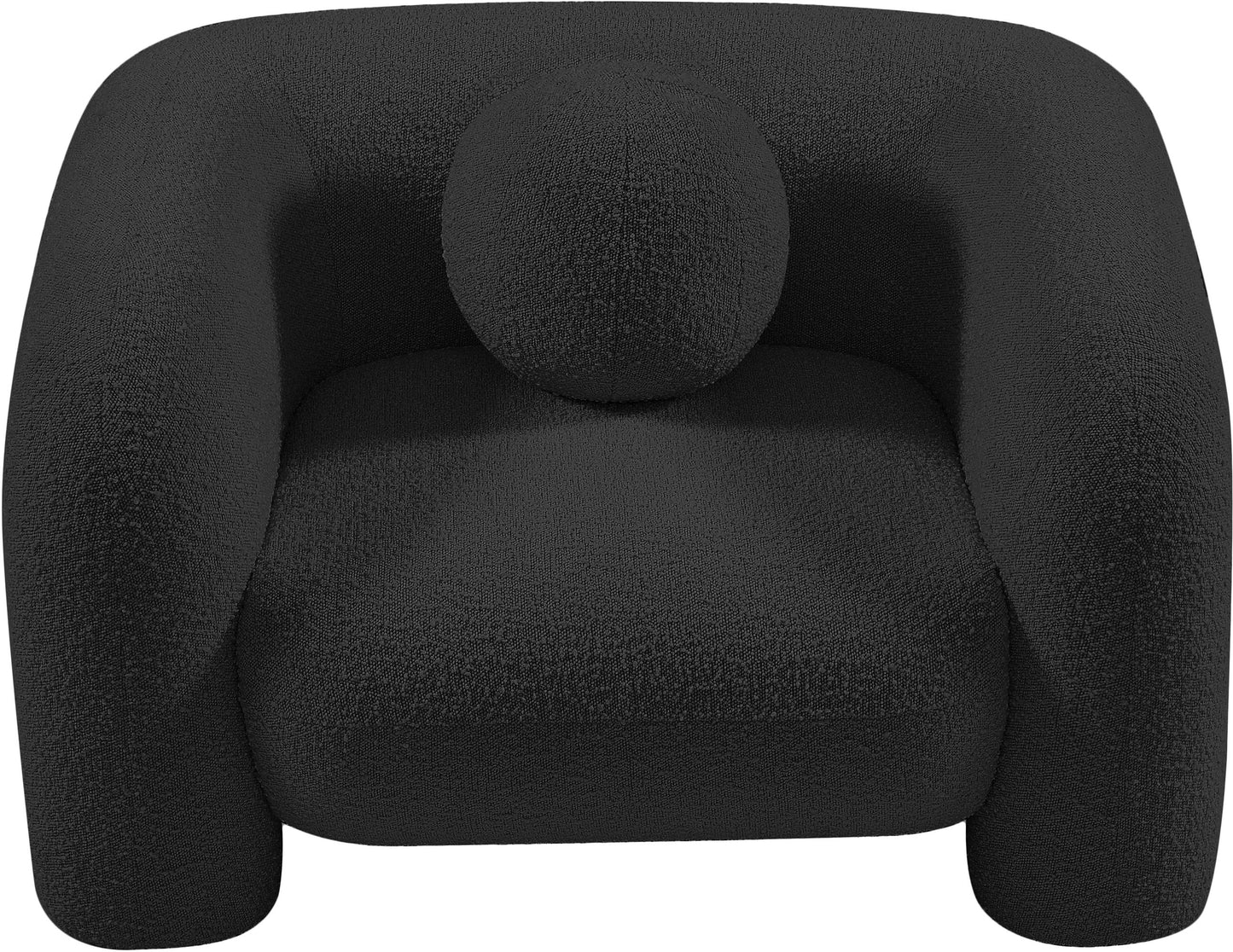 milo black boucle fabric chair c