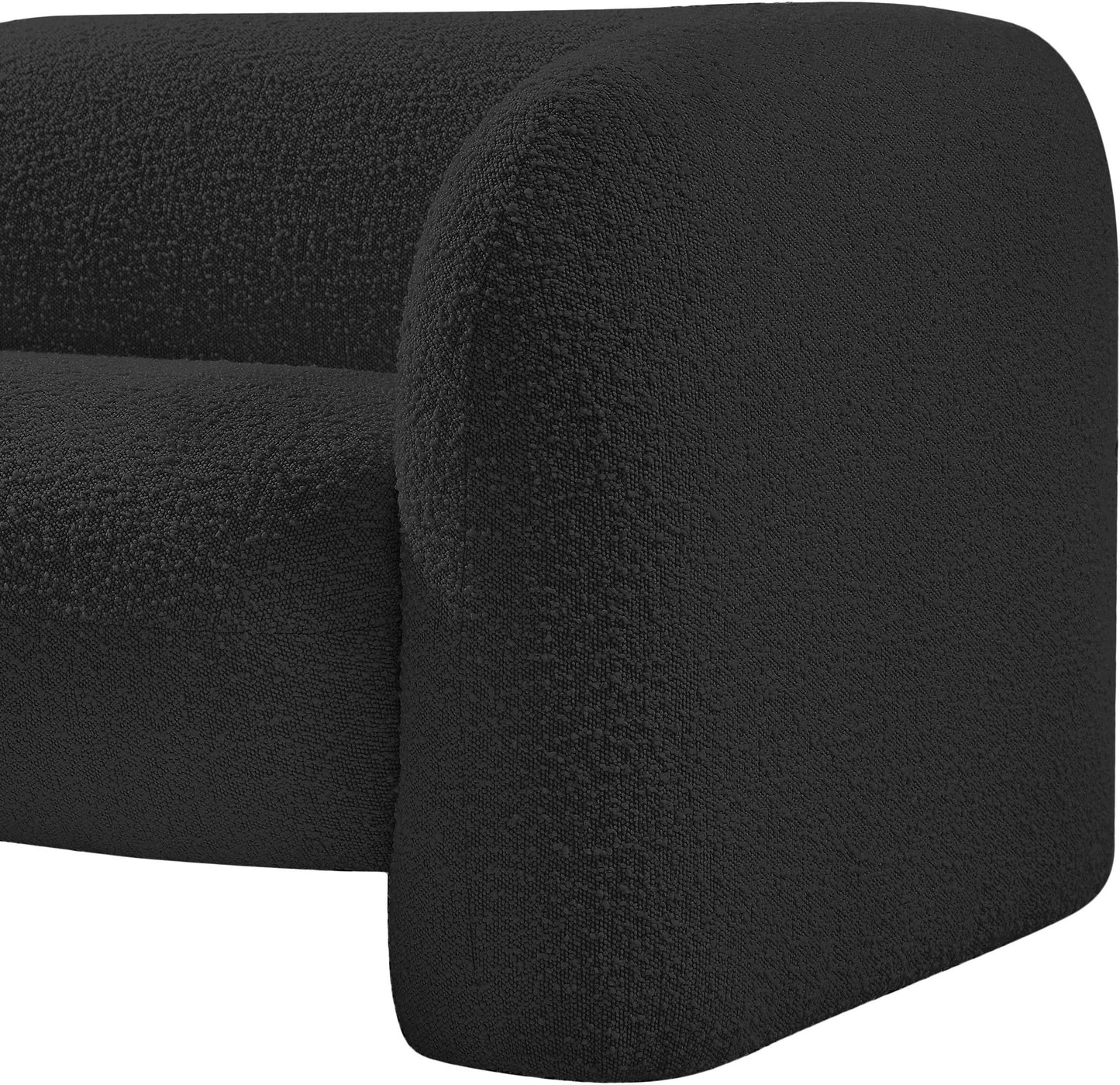 milo black boucle fabric chair c