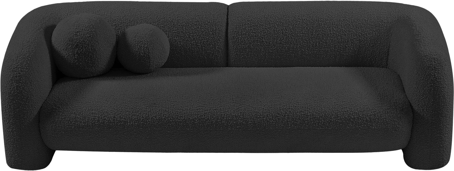 milo black boucle fabric sofa s