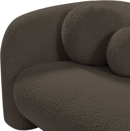 Milo Brown Boucle Fabric Chair C