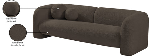 Veda 89" Boucle Fabric Upholstered Sofa, 1 Piece