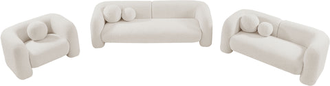 Milo Cream Boucle Fabric Chair C