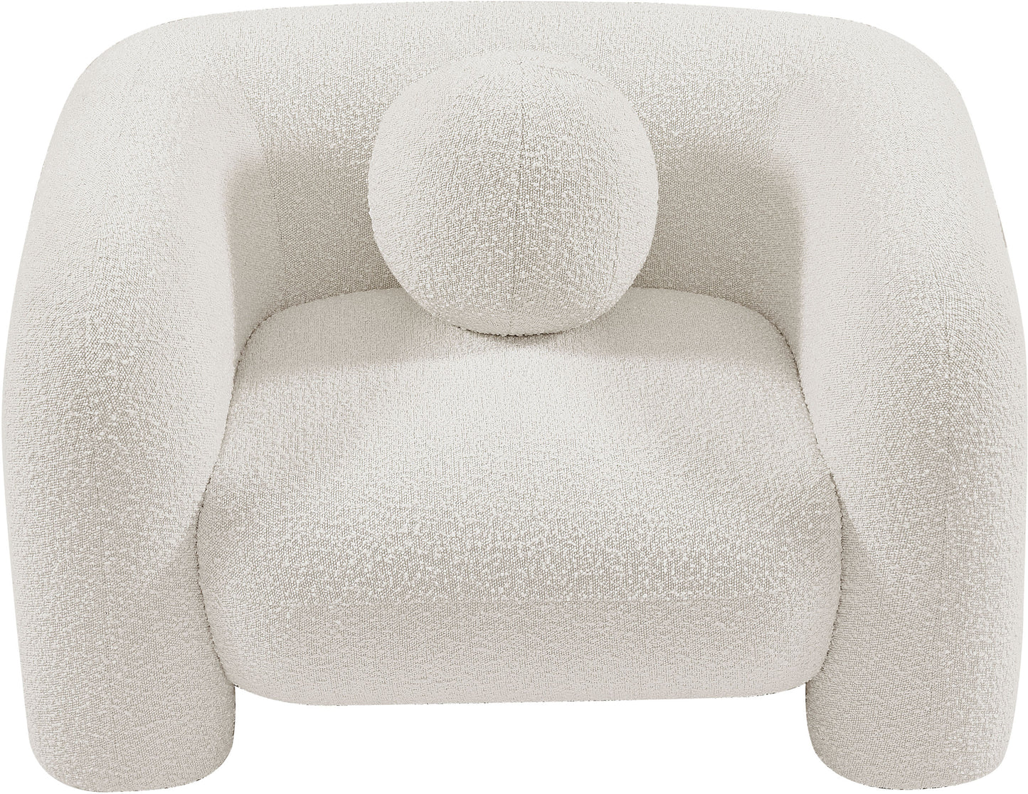 milo cream boucle fabric chair c