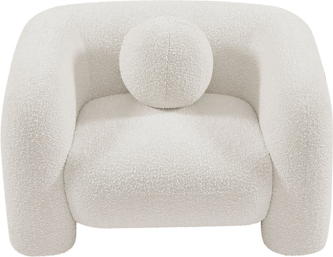 Milo Cream Boucle Fabric Chair C