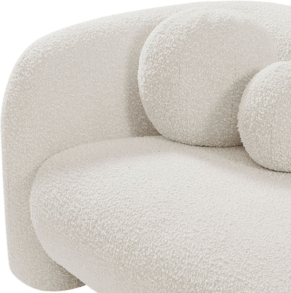 Milo Cream Boucle Fabric Chair C