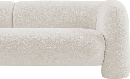 Milo Cream Boucle Fabric Loveseat L