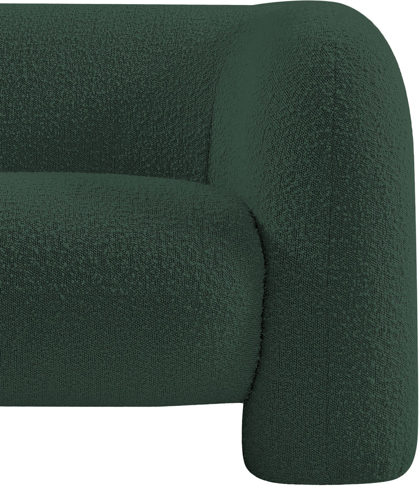 milo green boucle fabric chair c