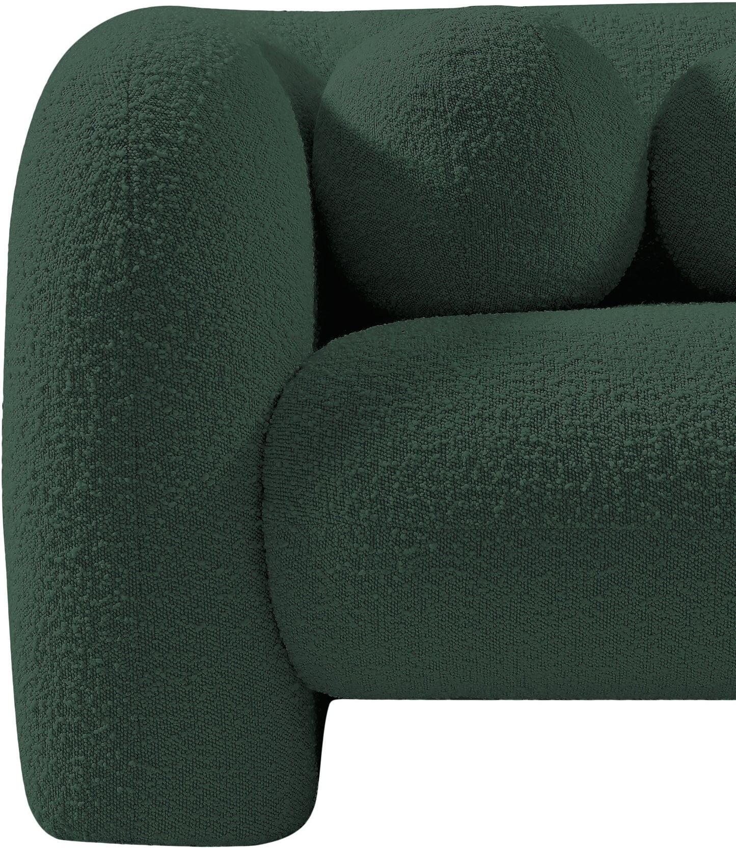 milo green boucle fabric chair c