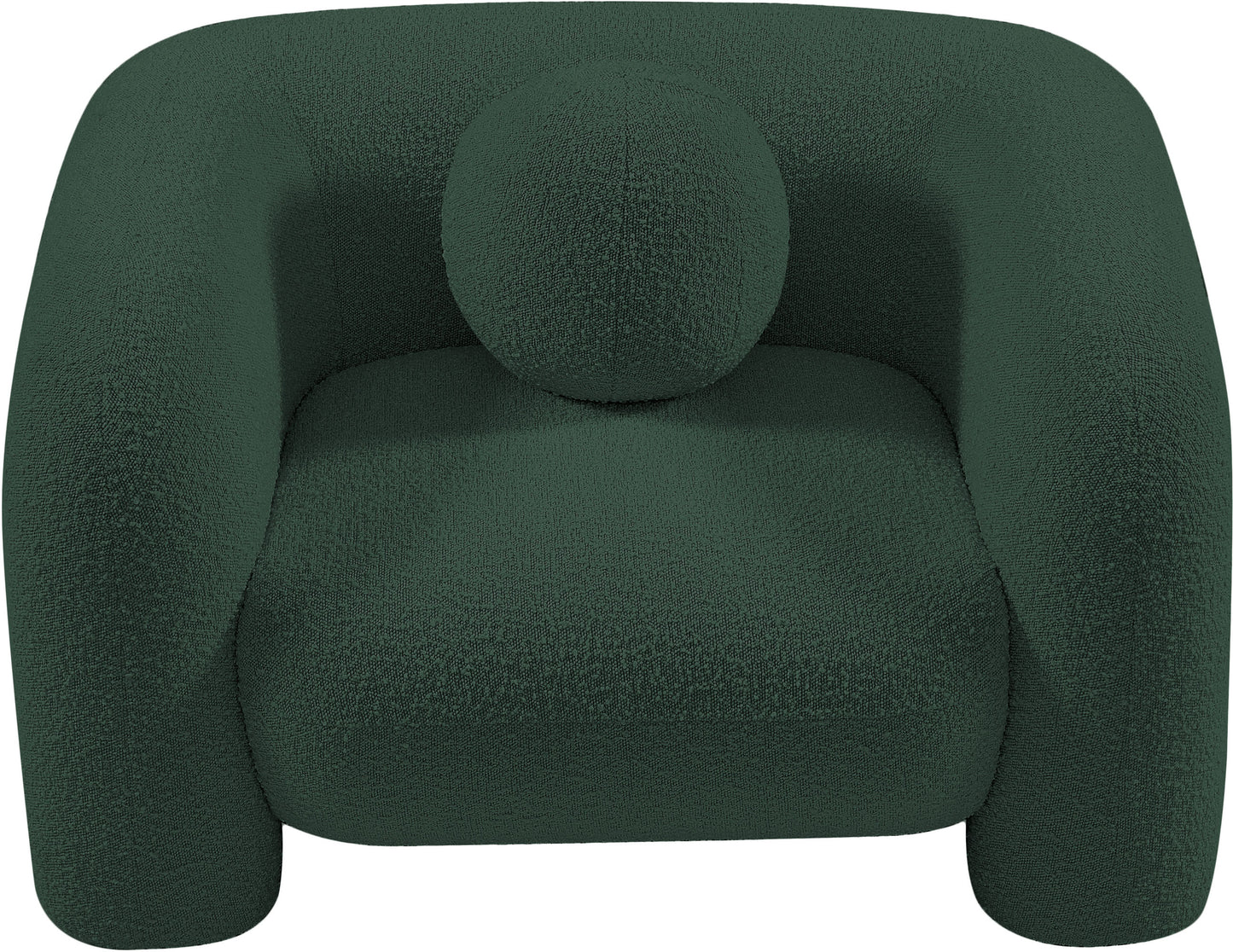 milo green boucle fabric chair c