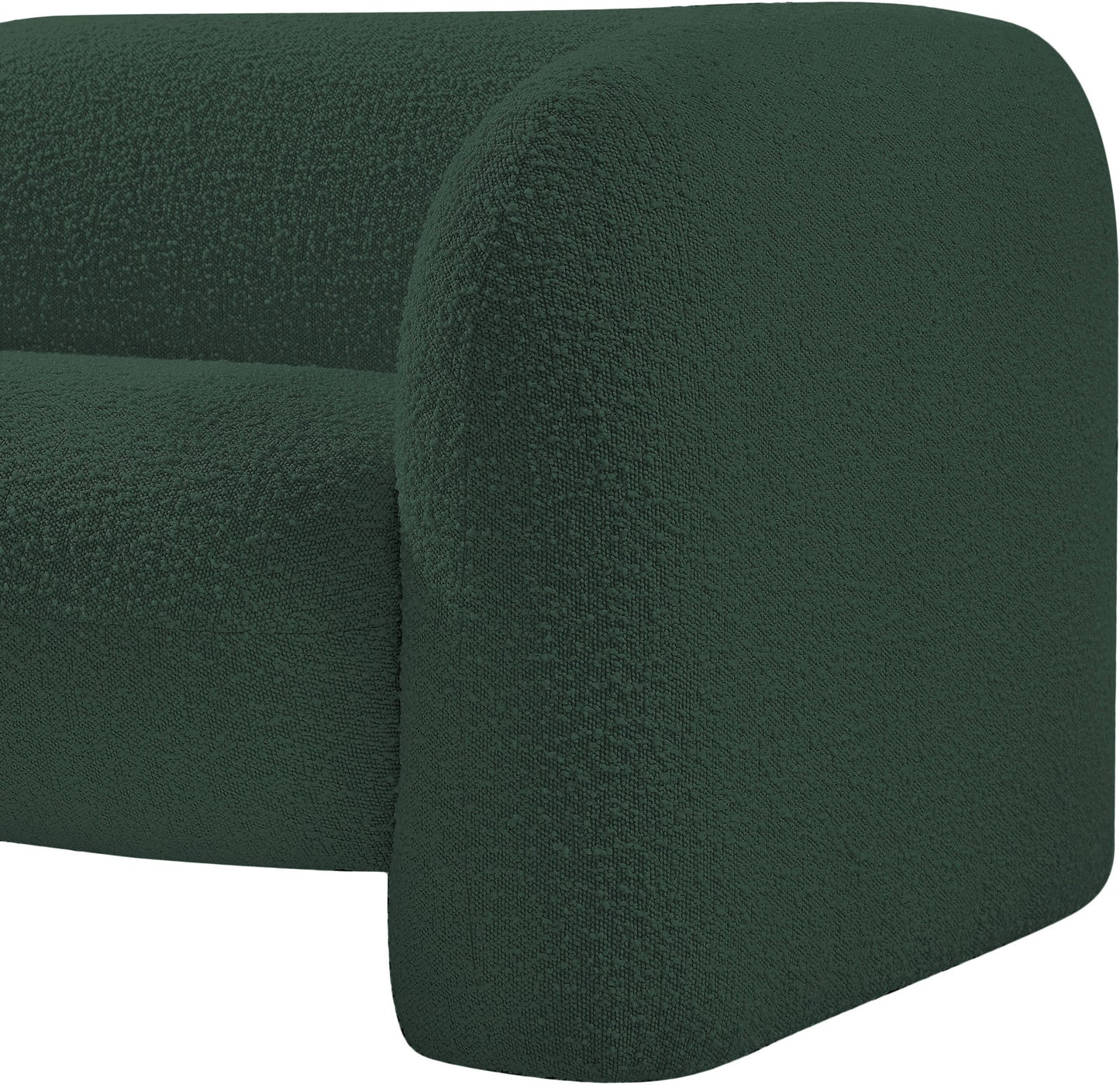 milo green boucle fabric chair c