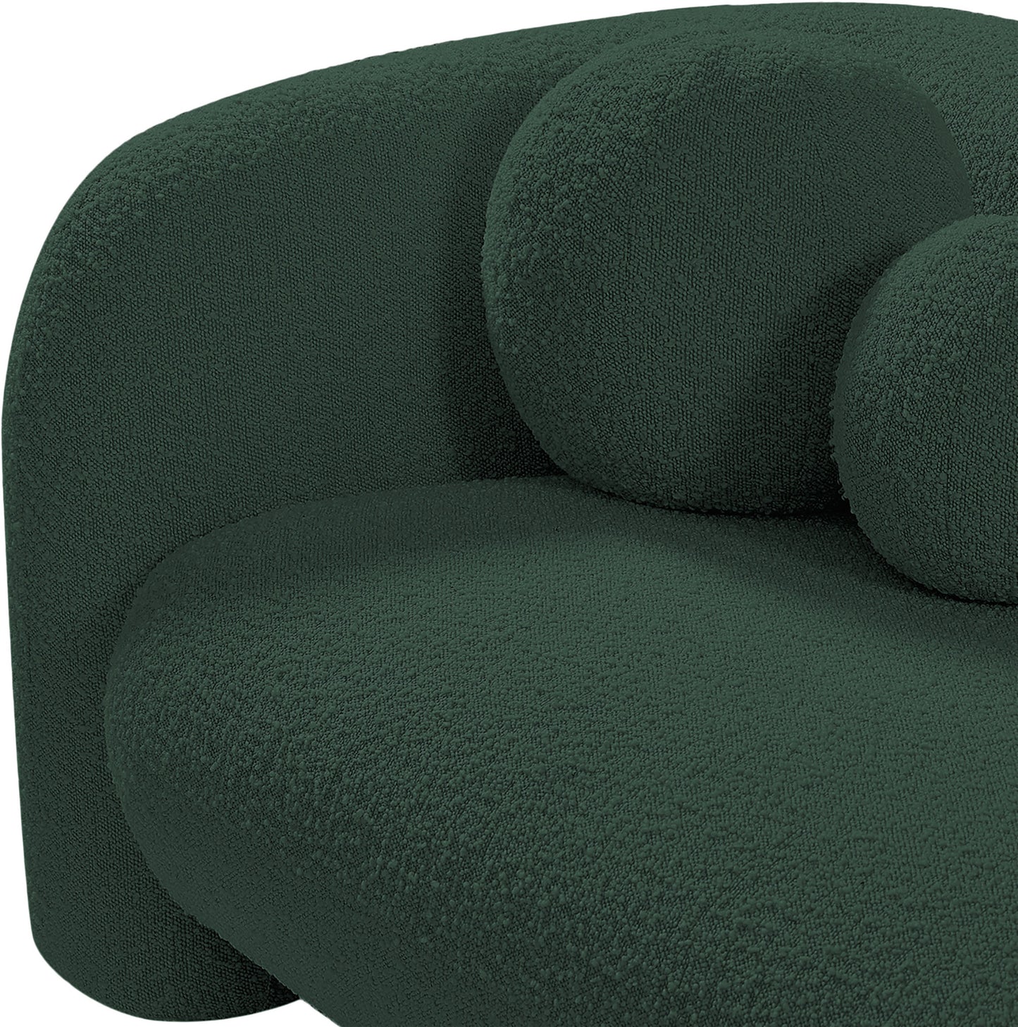 milo green boucle fabric chair c