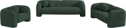 Milo Green Boucle Fabric Loveseat L