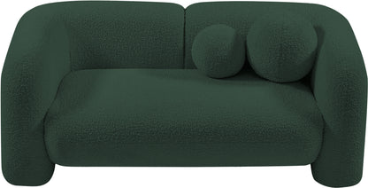 Milo Green Boucle Fabric Loveseat L