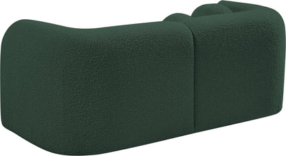 Milo Green Boucle Fabric Loveseat L