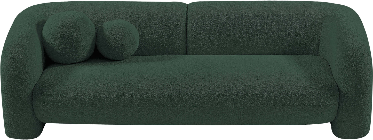 milo green boucle fabric sofa s