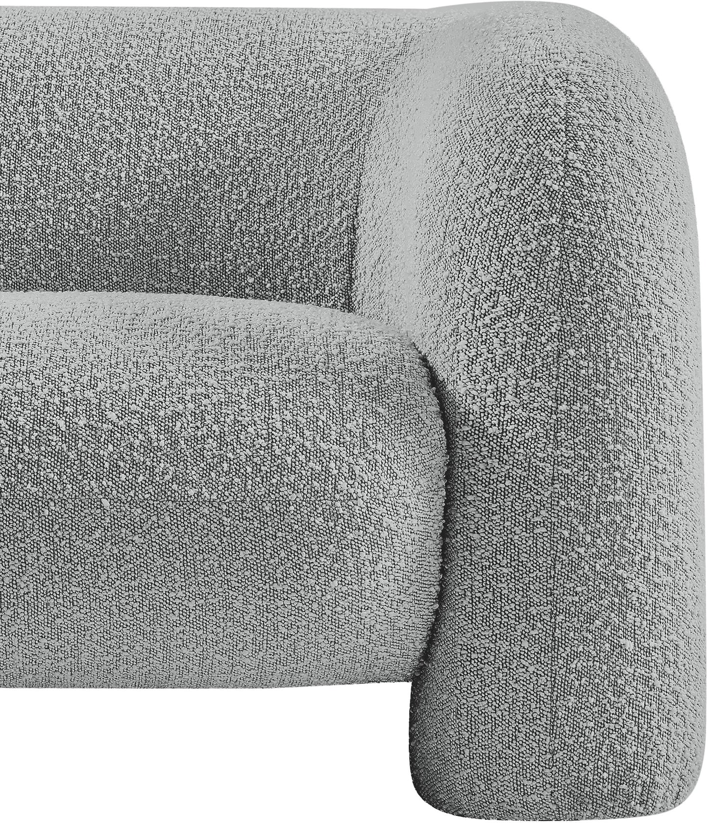 milo grey boucle fabric chair c