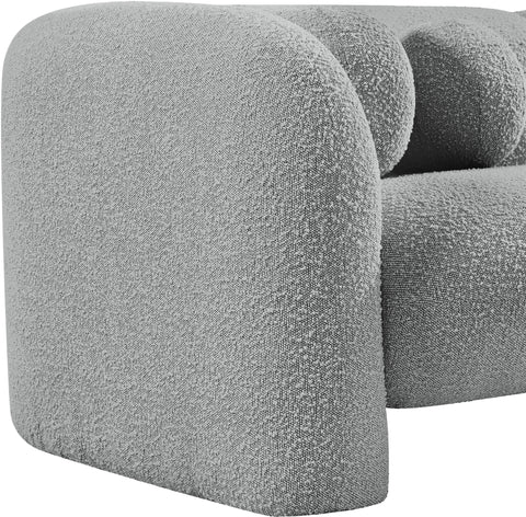 Milo Grey Boucle Fabric Chair C