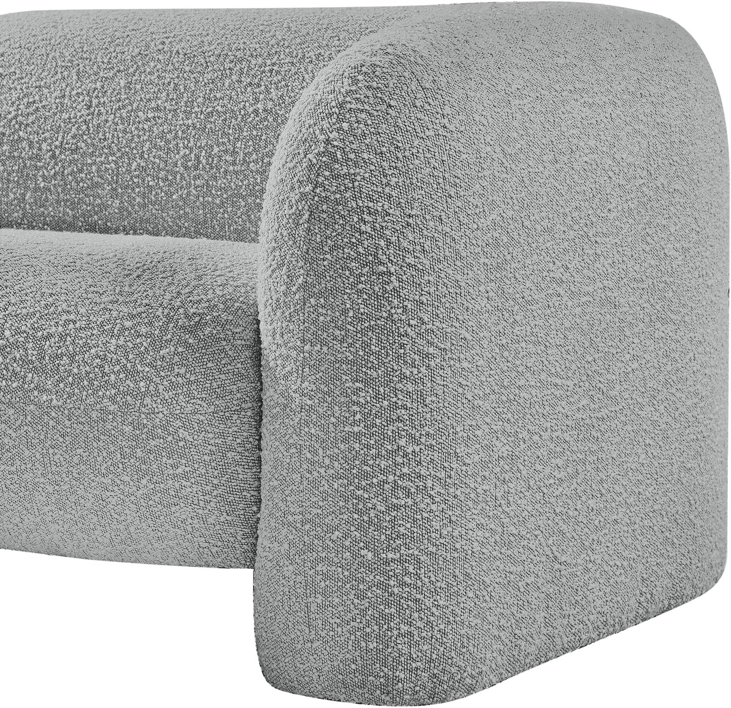 milo grey boucle fabric chair c