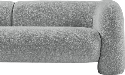 Milo Grey Boucle Fabric Loveseat L