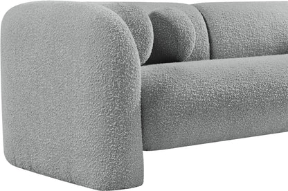 Milo Grey Boucle Fabric Loveseat L