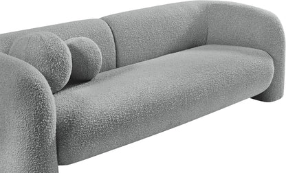 Milo Grey Boucle Fabric Loveseat L