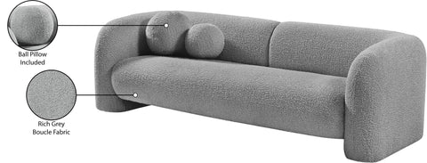 Veda 89" Boucle Fabric Upholstered Sofa, 1 Piece