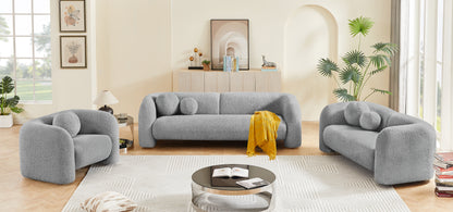 Milo Grey Boucle Fabric Sofa S