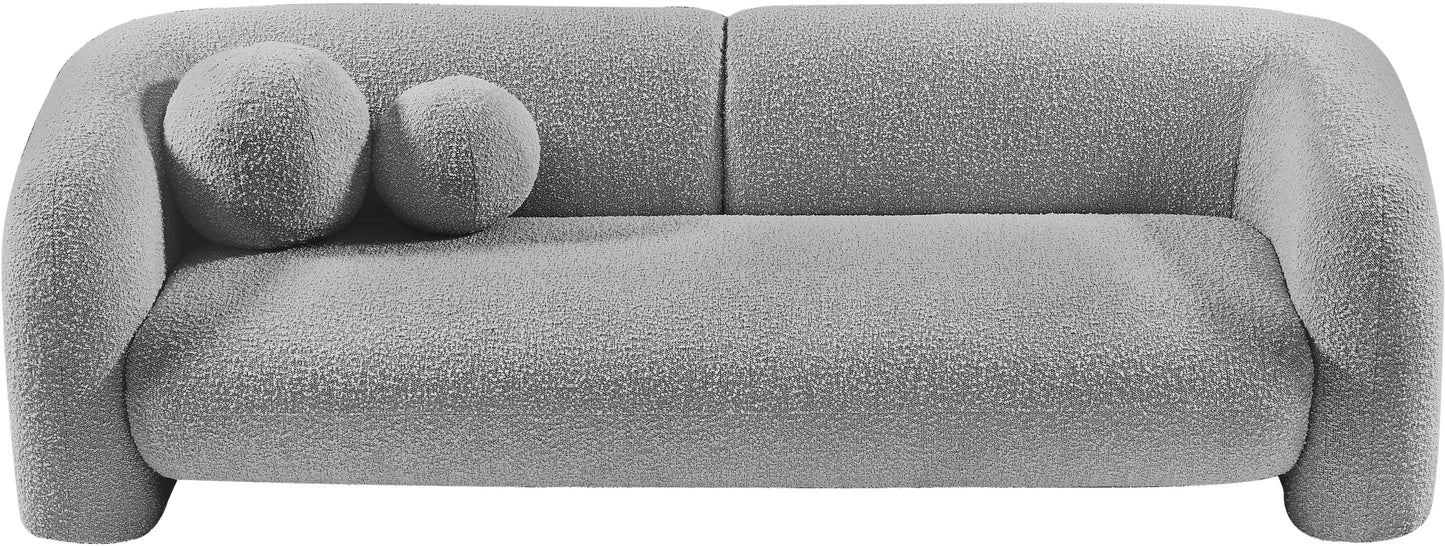 milo grey boucle fabric sofa s