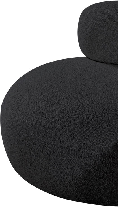 Milan Black Boucle Fabric Chair C