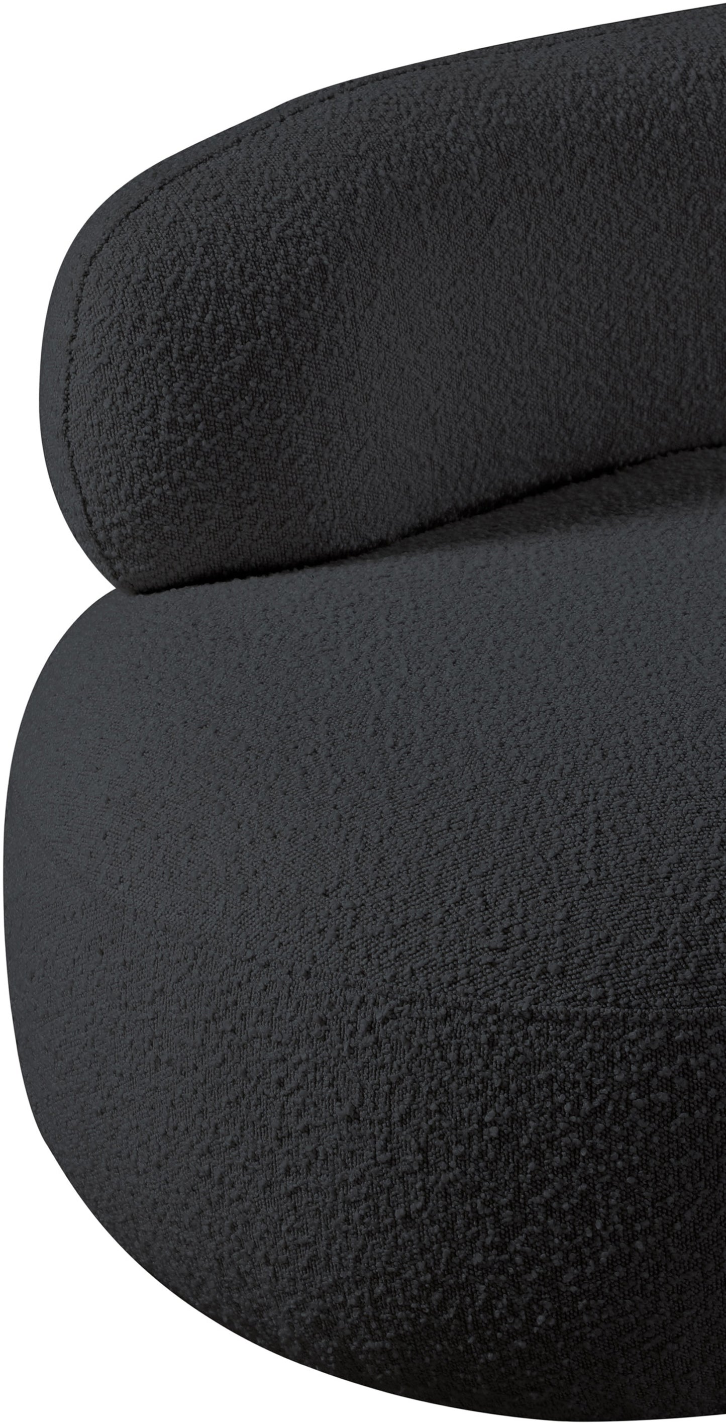 milan black boucle fabric chair c