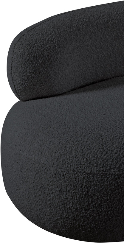 Milan Black Boucle Fabric Chair C