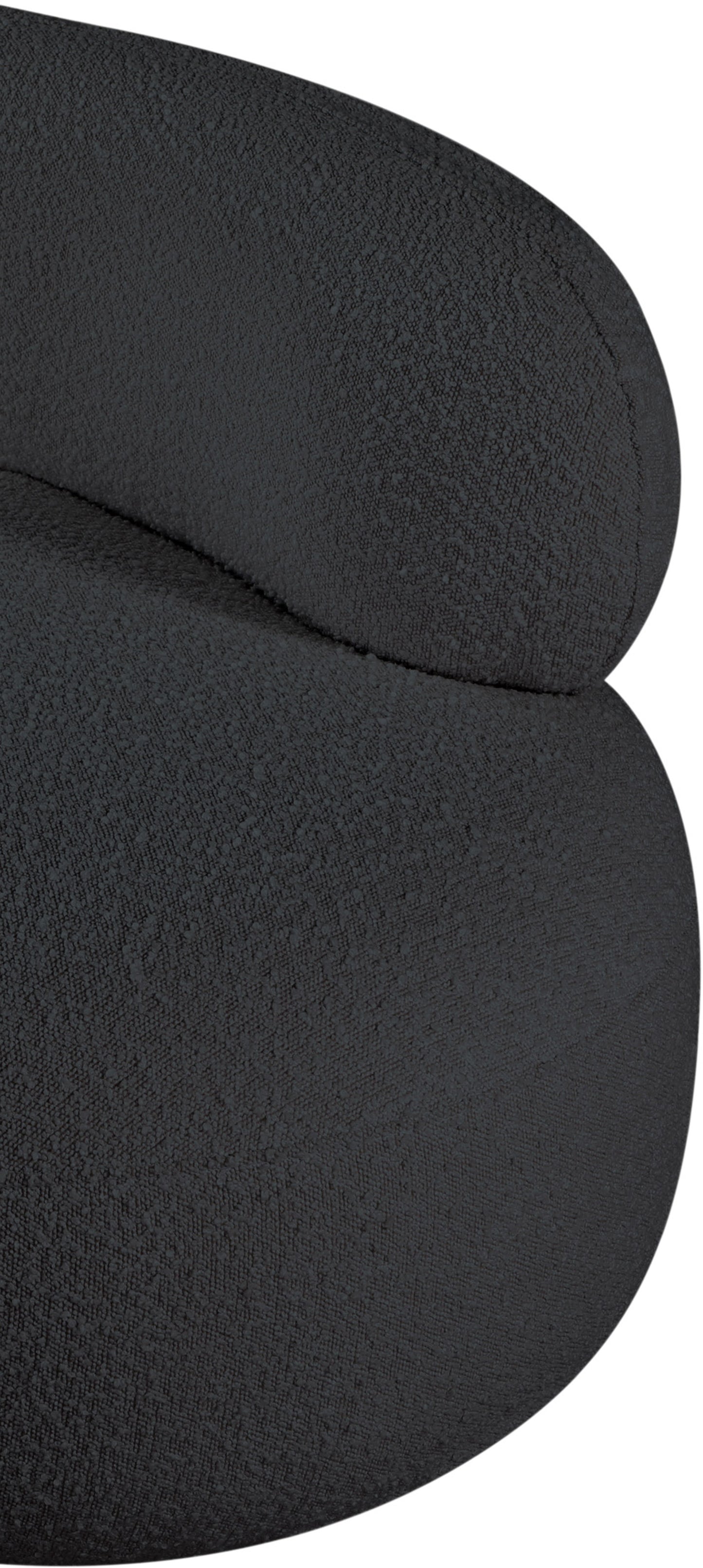 milan black boucle fabric chair c