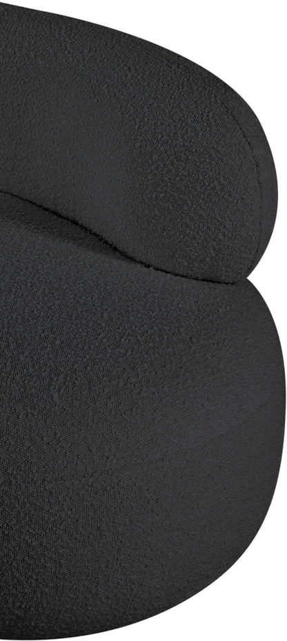 Milan Black Boucle Fabric Chair C