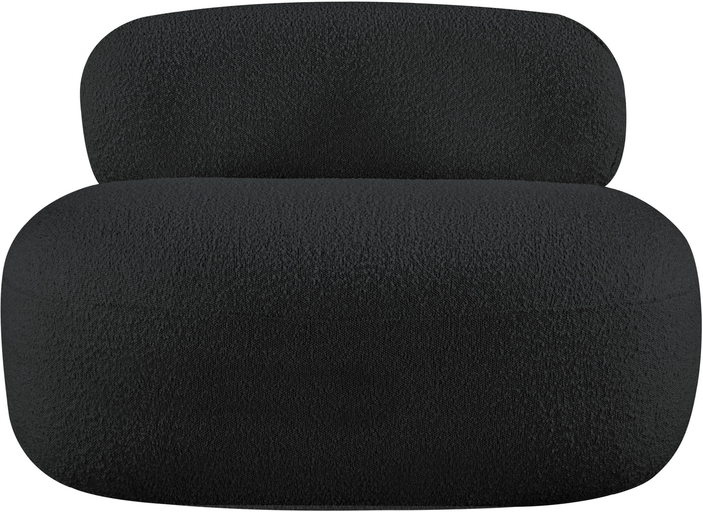 milan black boucle fabric chair c