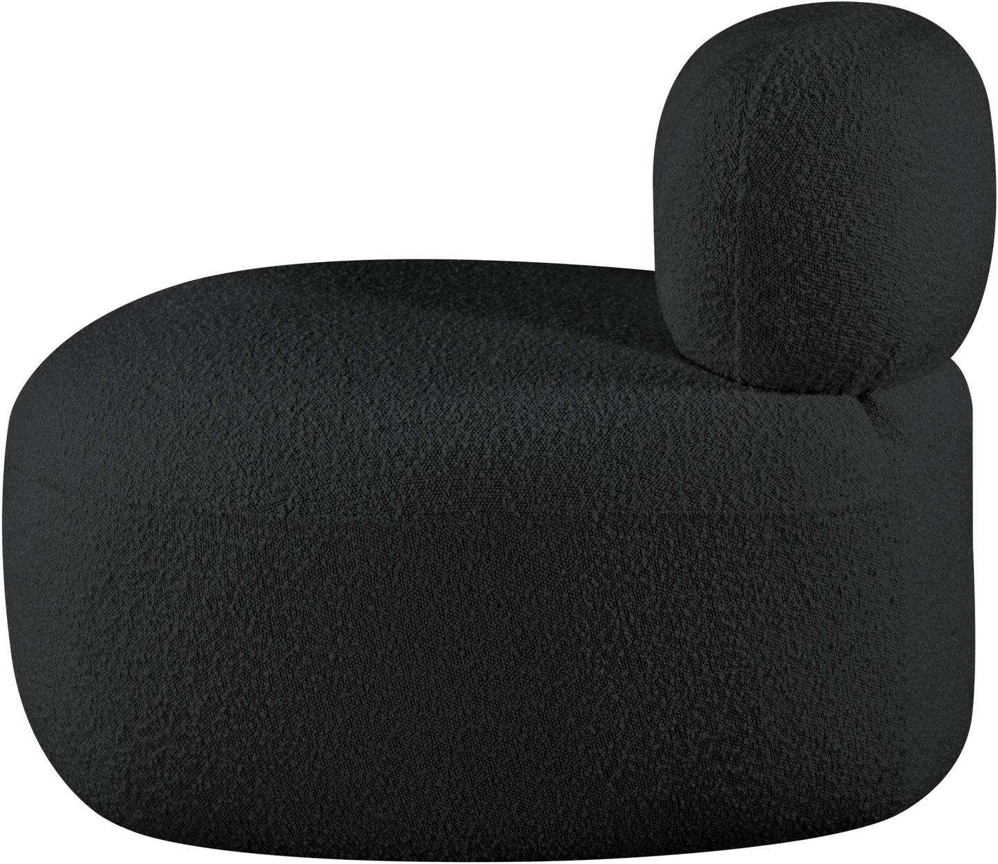 milan black boucle fabric chair c