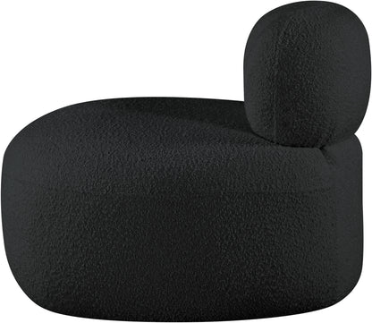 Milan Black Boucle Fabric Chair C