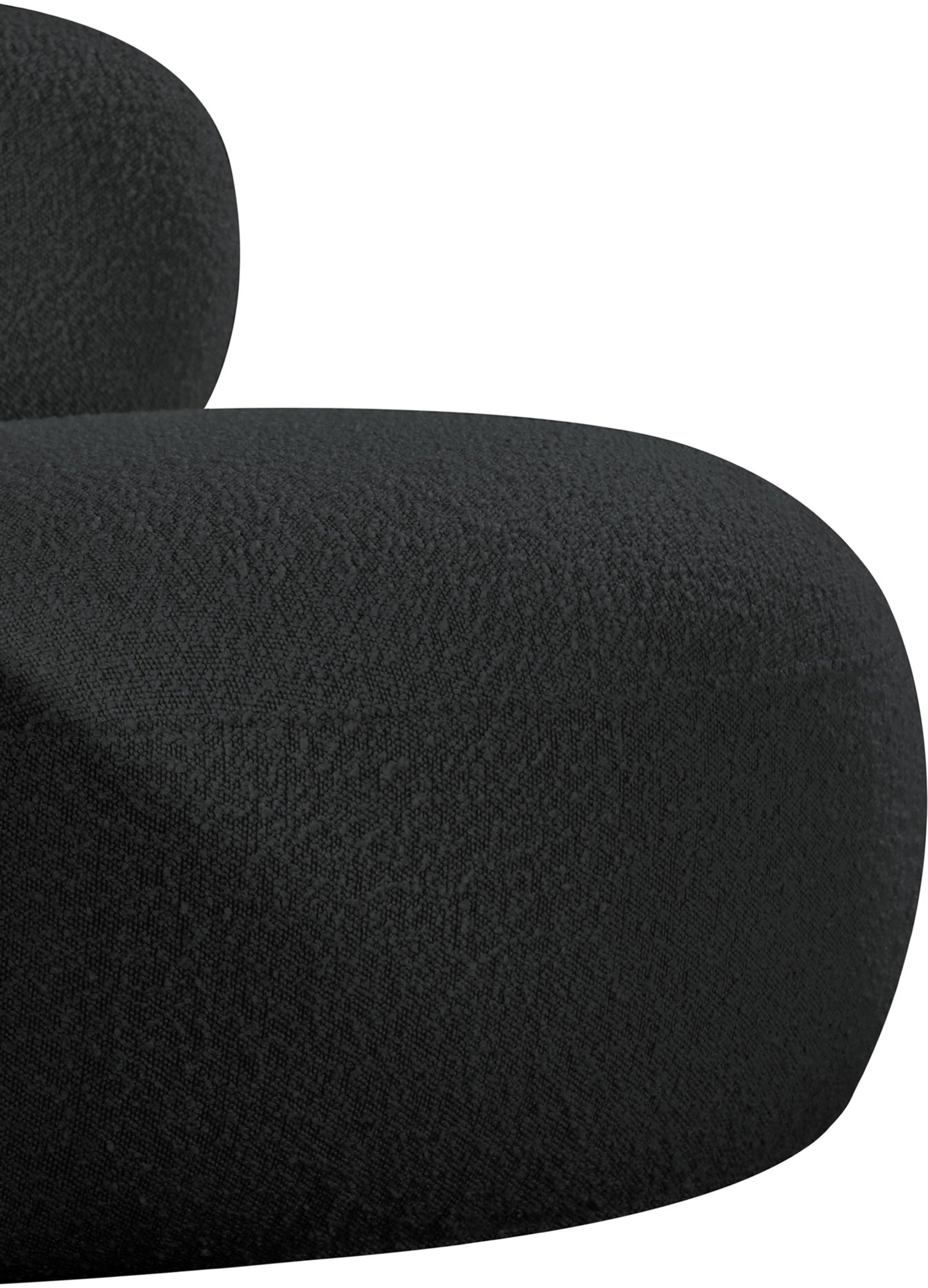 milan black boucle fabric chair c